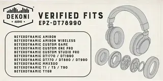 Jastučići za uši za slušalice Dekoni Audio EPZ-DT78990-CHB Jastučići za uši za slušalice Black 2 kom - 6