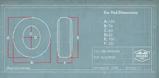 Амбушюри для навушників Dekoni Audio EPZ-ATHM50x-CHB Амбушюри для навушників Black 2 шт. - 4