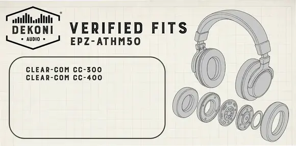 Fülpárna fejhallgató Dekoni Audio EPZ-ATHM50x-CHB Fülpárna fejhallgató Black 2 db - 8