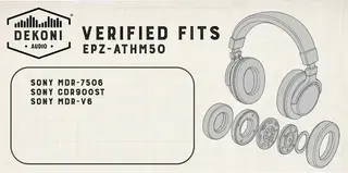 Амбушюри для навушників Dekoni Audio EPZ-ATHM50X-CHL Амбушюри для навушників Black 2 шт. - 6