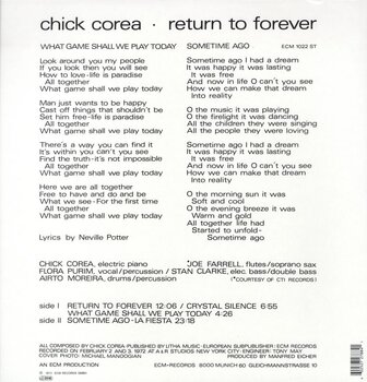 Disc de vinil Chick Corea - Return To Forever (Reissue) (180 g) (LP) - 2
