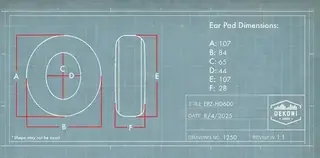 Jastučići za uši za slušalice Dekoni Audio EPZ-HD600-HYB Jastučići za uši za slušalice Black 2 kom - 4