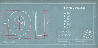 Jastučići za uši za slušalice Dekoni Audio EPZ-FOCAL-HYB Jastučići za uši za slušalice Black 2 kom - 4