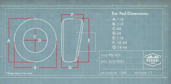 Jastučići za uši za slušalice Dekoni Audio EPZ-LCD-CHS Jastučići za uši za slušalice Black 2 kom - 5