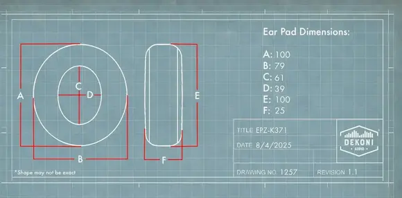 Nauszniki dla słuchawek Dekoni Audio EPZ-K371-ELVL Nauszniki dla słuchawek Black 2 szt. - 5