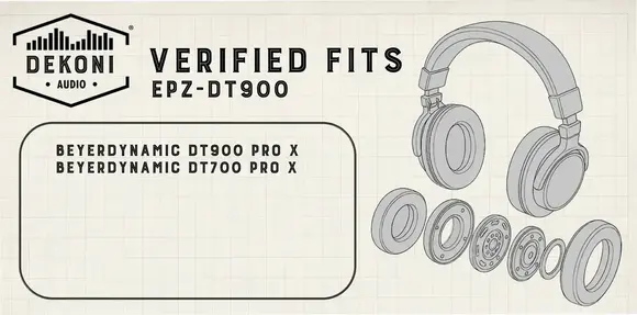 Jastučići za uši za slušalice Dekoni Audio EPZ-DT900-SK Jastučići za uši za slušalice Black 2 kom - 8