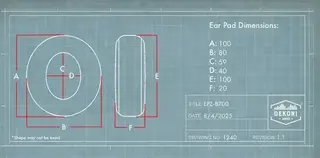Náušníky Dekoni Audio EPZ-BOSE700-CHL Náušníky Black 2 ks - 5