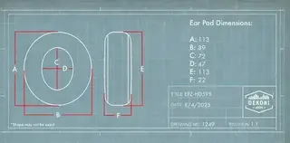 Oreillettes pour casque Dekoni Audio EPZ-HD598-CHLV2 Oreillettes pour casque Black 2 pcs - 4