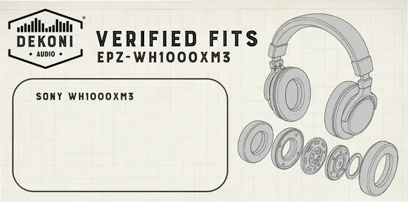 Paraorecchie per le cuffie Dekoni Audio EPZ-WH1000Xm3-CHL Paraorecchie per le cuffie Black 2 pz - 6