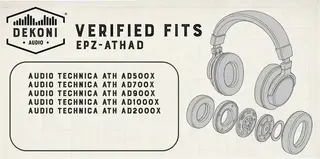 Øreputer Dekoni Audio Elite Velour Ear Pad Set for Audio Technica ATH-AD Series Headphones - 5