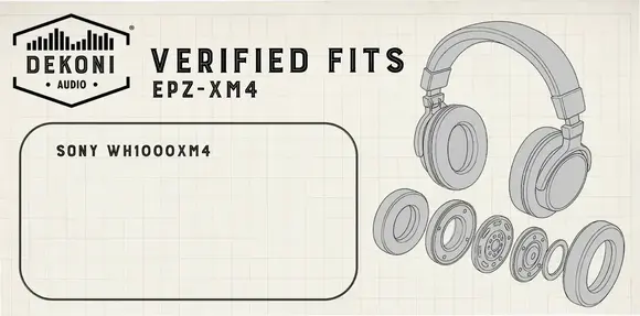 Jastučići za uši za slušalice Dekoni Audio EPZ-XM4-CHL-D Jastučići za uši za slušalice Black 2 kom - 6