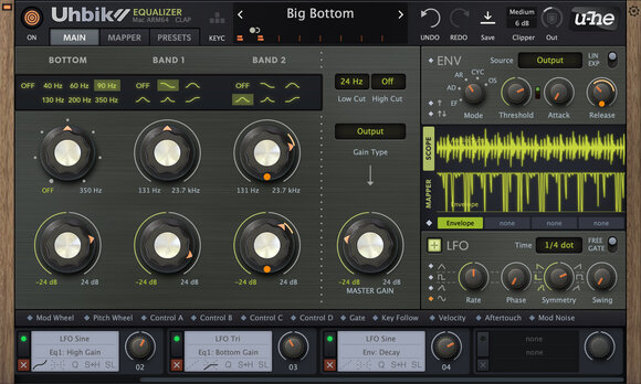 Programinės įrangos papildinio efektų procesorius u-he Software Uhbik 2 - 4