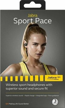 Bezprzewodowe słuchawki douszne Jabra Sport Pace Wireless Yellow - 4