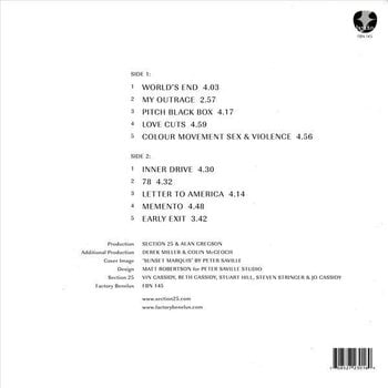 Вінілові платівки Section 25 - Dark Light (Reissue) (Limited Edition) (Crystal Clear Coloured) (LP) - 5