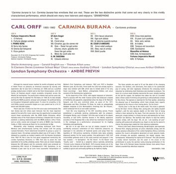 LP ploča Carl Orff & André Previn - Carmina Burana (2 LP) - 3