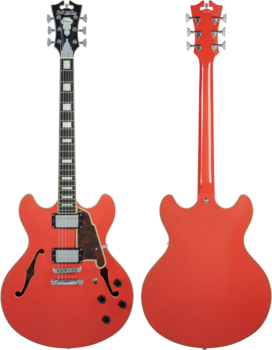 Halbresonanz-Gitarre D'Angelico Premier DC 2019 Fiesta Red - 4