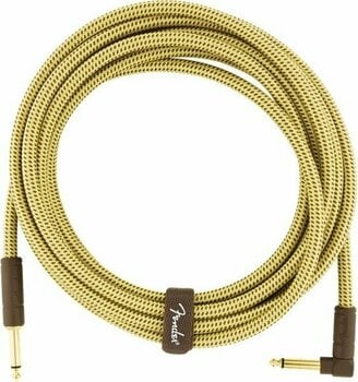 Instrument Cable Fender Deluxe Series Yellow 4,5 m Straight - Angled - 2