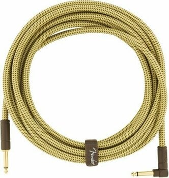 Instrument Cable Fender Deluxe Series Yellow 5,5 m Straight - Angled - 2