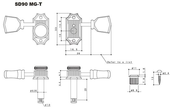 Štimer za gitaru Gotoh SD90MG-T-SL Nickel Štimer za gitaru (Kao novo) - 5