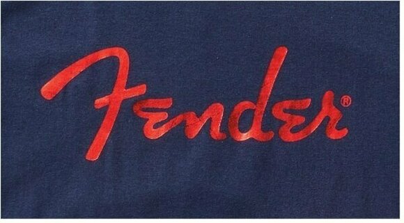 T-Shirt Fender T-Shirt Foil Spaghetti Logo Blau L - 2