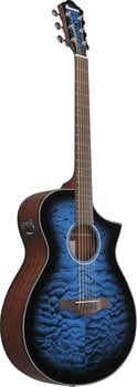 electro-acoustic guitar Ibanez AEWC16QA-TLH Transparent Blue Sunburst electro-acoustic guitar - 3