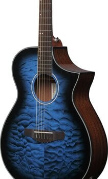 electro-acoustic guitar Ibanez AEWC16QA-TLH Transparent Blue Sunburst electro-acoustic guitar - 6