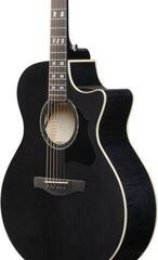 electro-acoustic guitar Ibanez AE170-TBK Transparent Black electro-acoustic guitar - 5