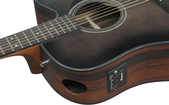 electro-acoustic guitar Ibanez AAD70CE-TBN Transparent Charcoal Burst electro-acoustic guitar - 12