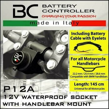 Motocyklowe złącze USB / 12V BC Battery 12V Socket for Motorcycle Handlebar - 2