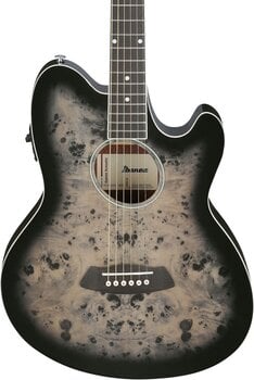 electro-acoustic guitar Ibanez TCY10PA-BKB Transparent Brown Black Burst electro-acoustic guitar - 4