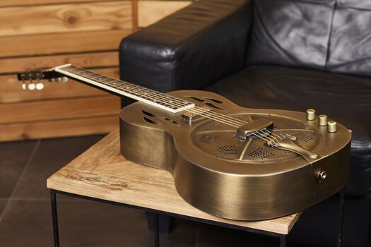 Guitarra resonadora Ortega RRG60E Antique Brushed Metal Guitarra resonadora - 16