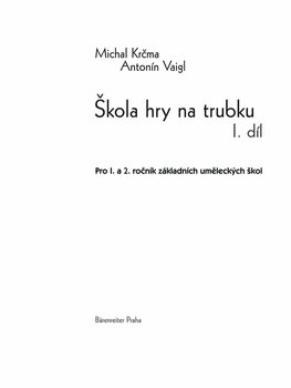 Noty pro dechové nástroje Krčma - Vaigl Škola hry na trubku I Noty - 2