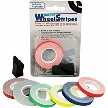 Almofada para depósito de motociclos Oxford Wheel Stripes Reflect White - 3