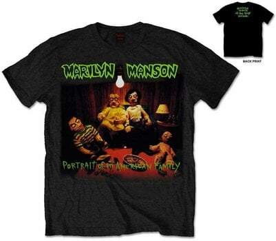 T-Shirt Marilyn Manson T-Shirt Mens American Family Male Black M - 2