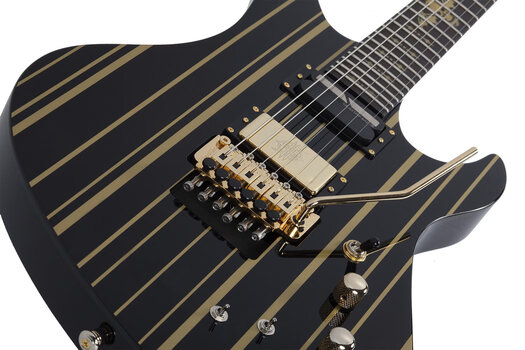 Električna gitara Schecter Synyster Custom-S Black/Gold Pinstripes Električna gitara - 5
