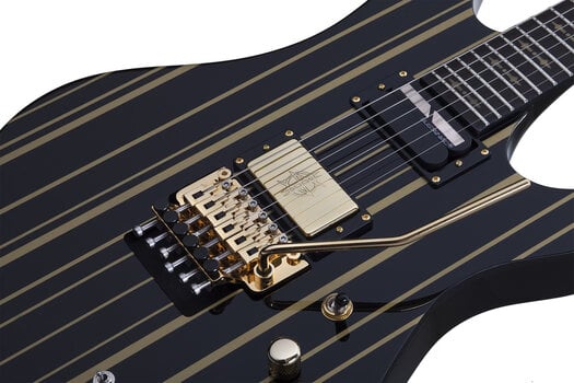 Električna gitara Schecter Synyster Custom-S Black/Gold Pinstripes Električna gitara - 6