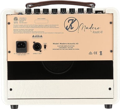 Kombo pro elektroakustické nástroje Kustom Madero 40 White Kombo pro elektroakustické nástroje - 5