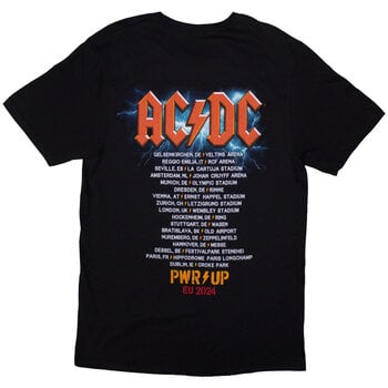 T-Shirt AC/DC Guitar PWR-UP EU Tour '24 Black XL T-Shirt - 2
