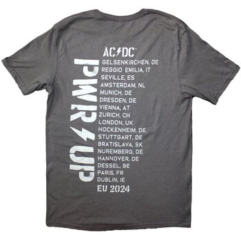 T-Shirt AC/DC Logo PWR-UP EU Tour '24 Grey M T-Shirt - 2