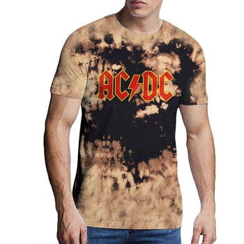 Košulja AC/DC Logo Wash Dip Dye Tan And Black S Košulja - 2