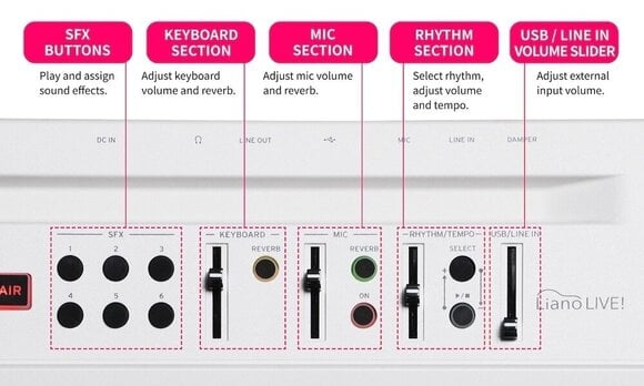 Дигитално Stage пиано Korg Liano Live! Дигитално Stage пиано White - 13