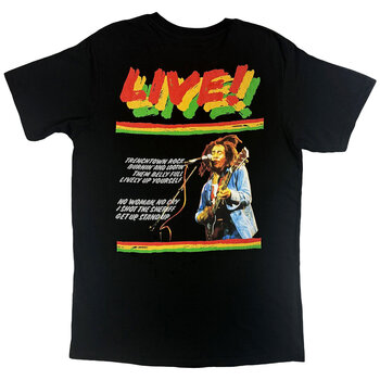 Camiseta de manga corta Bob Marley Live Concert (Back Print) Black L Camiseta de manga corta - 2