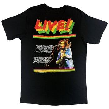 Skjorte Bob Marley Live Concert (Back Print) Black 2XL Skjorte - 2