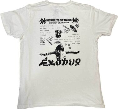 Shirt Bob Marley Exodus Tracklist (Back Print & Hi-Build) White 2XL Shirt - 2