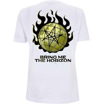 Tričko Bring Me The Horizon Globe (Back Print) White L Tričko - 2