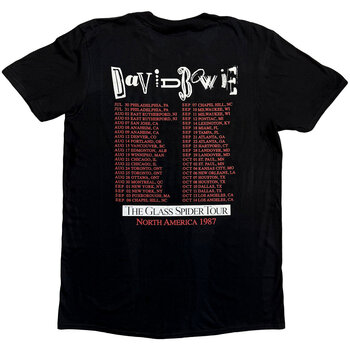 T-Shirt David Bowie Glass Spider Tour (Back Print) Black 2XL T-Shirt - 2