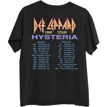 T-Shirt Def Leppard Hysteria '88 (Back Print) Black L T-Shirt - 2