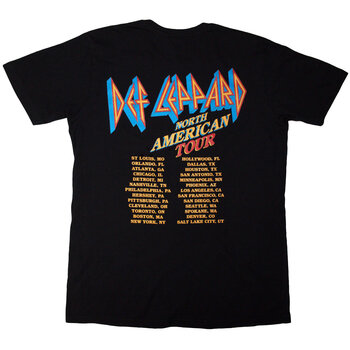 Skjorte Def Leppard North American Tour (Back Print) Black 2XL Skjorte - 2