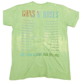 Tricou Guns N' Roses Gradient Use Your Illusion Tour (Back Print & Wash Collection) Verde S Tricou - 2