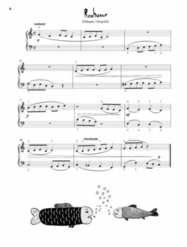 Music sheet for pianos Emil Hradecký Dvouhlasé klavírní skladbičky na jednu stránku Music Book - 2